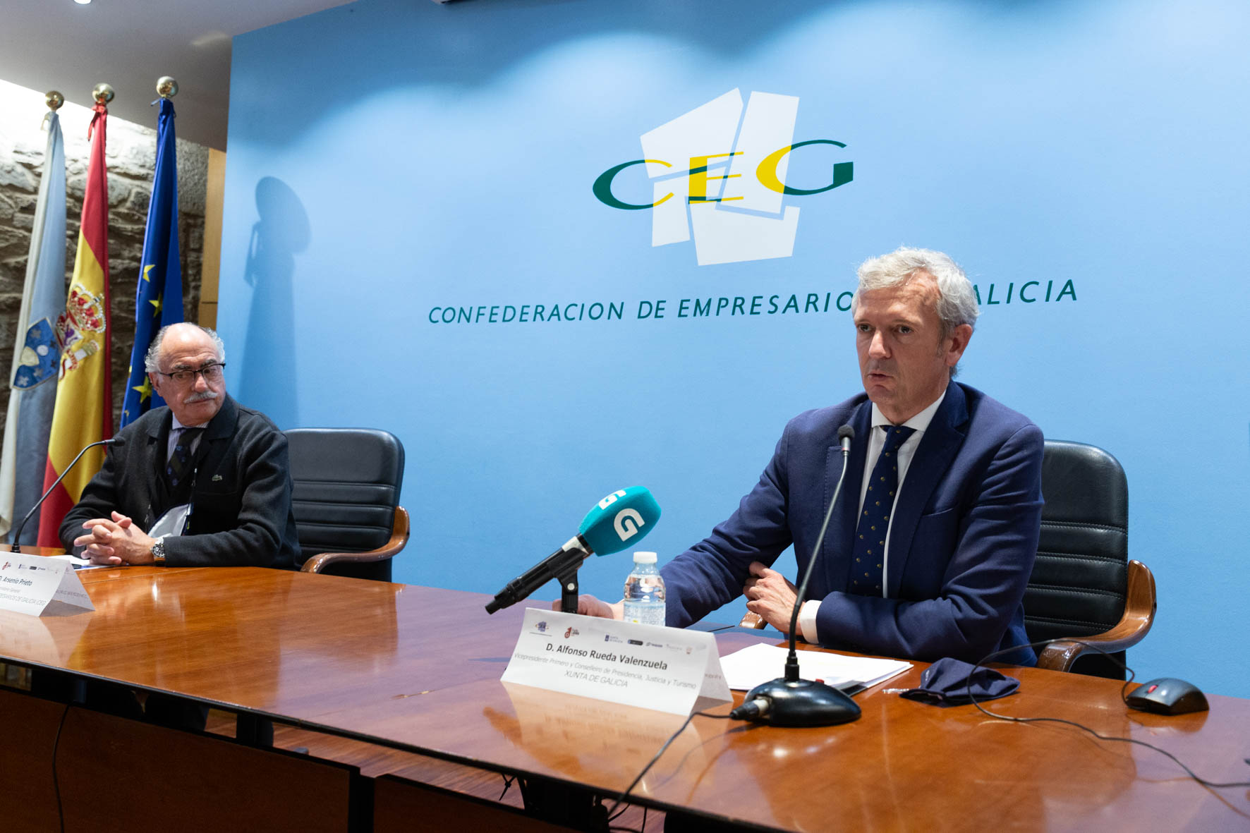 Alfonso Rueda durante a súa intervención.