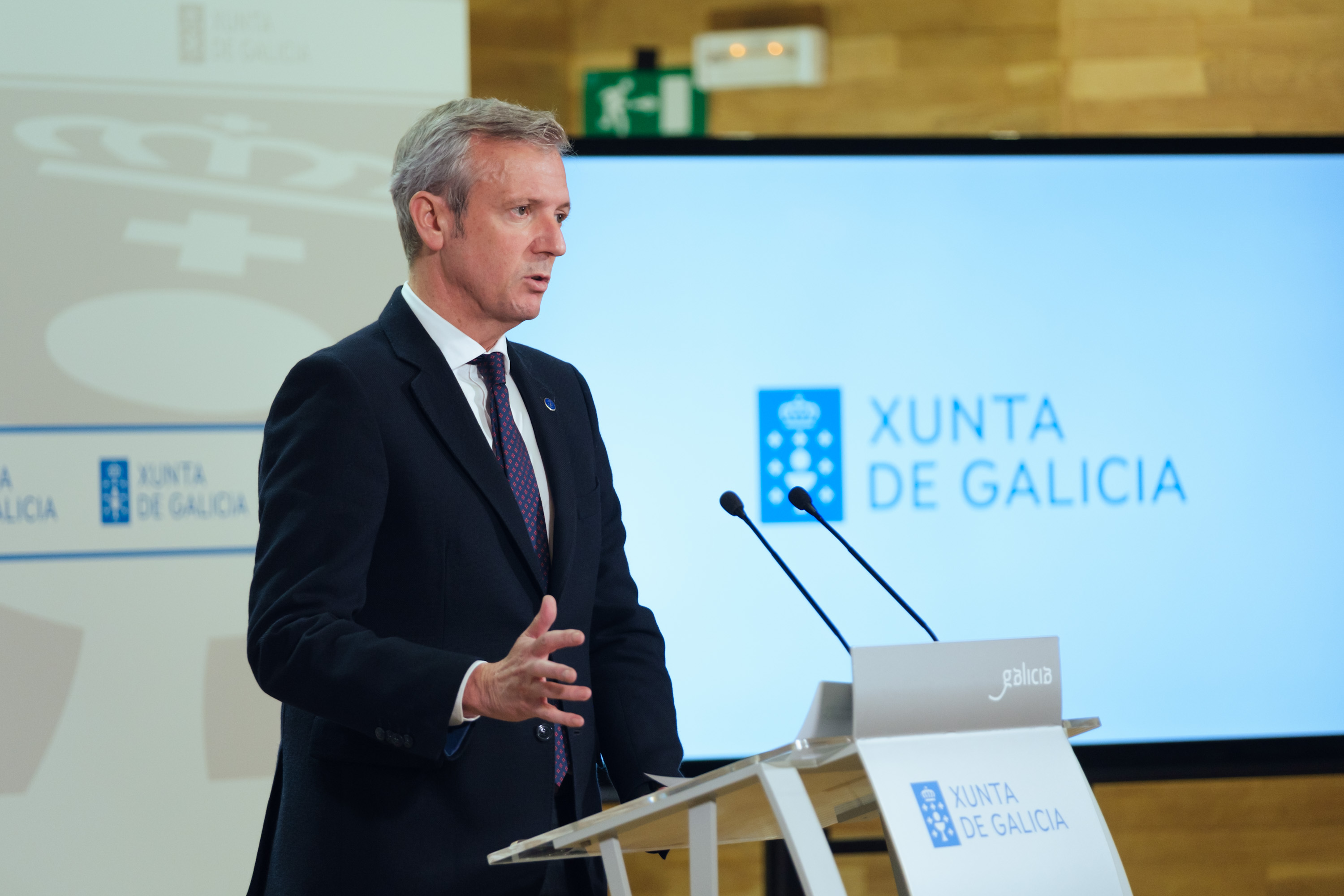 Alfonso Rueda durante a súa intervención.