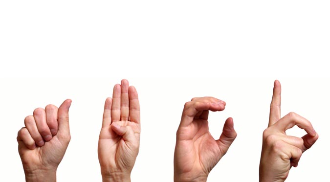 Lengua de signos.
