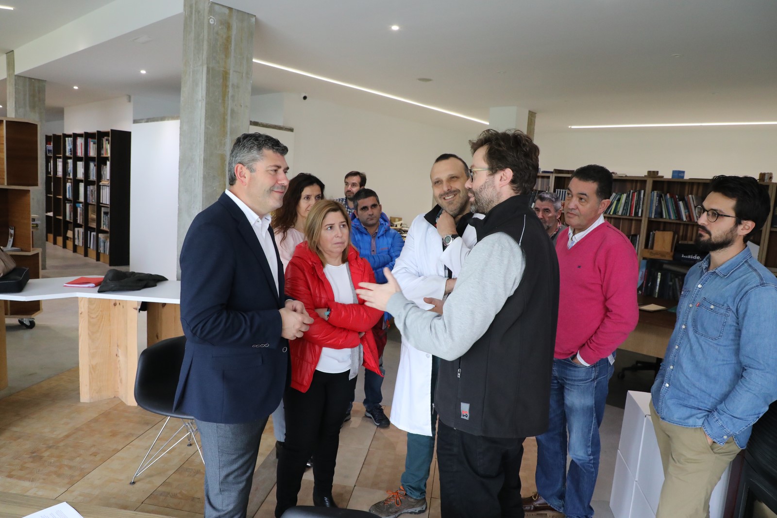 Ovidio Rodeiro en la visita a las instalaciones de Talendis Interesa SL.