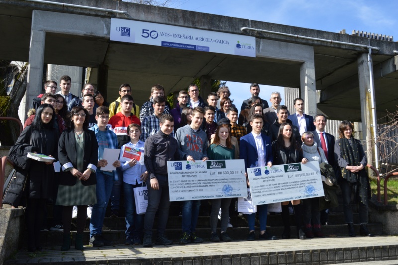 Ganadores y asistentes a la ceremonia de entrega de premios de D3Mobile 2018 en la EPS de Ingeniería de Lugo.