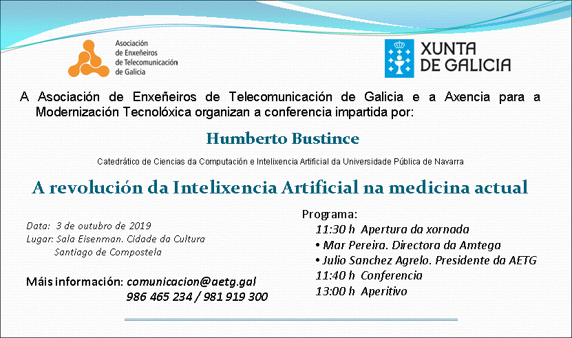 Invitación para a conferencia da AETG.