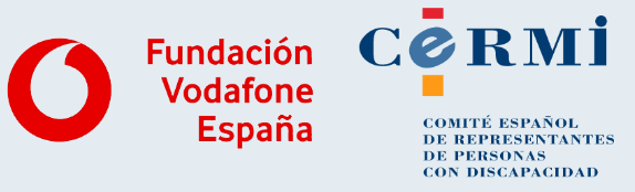 Logos Fundación Vodafone España y Cermi.