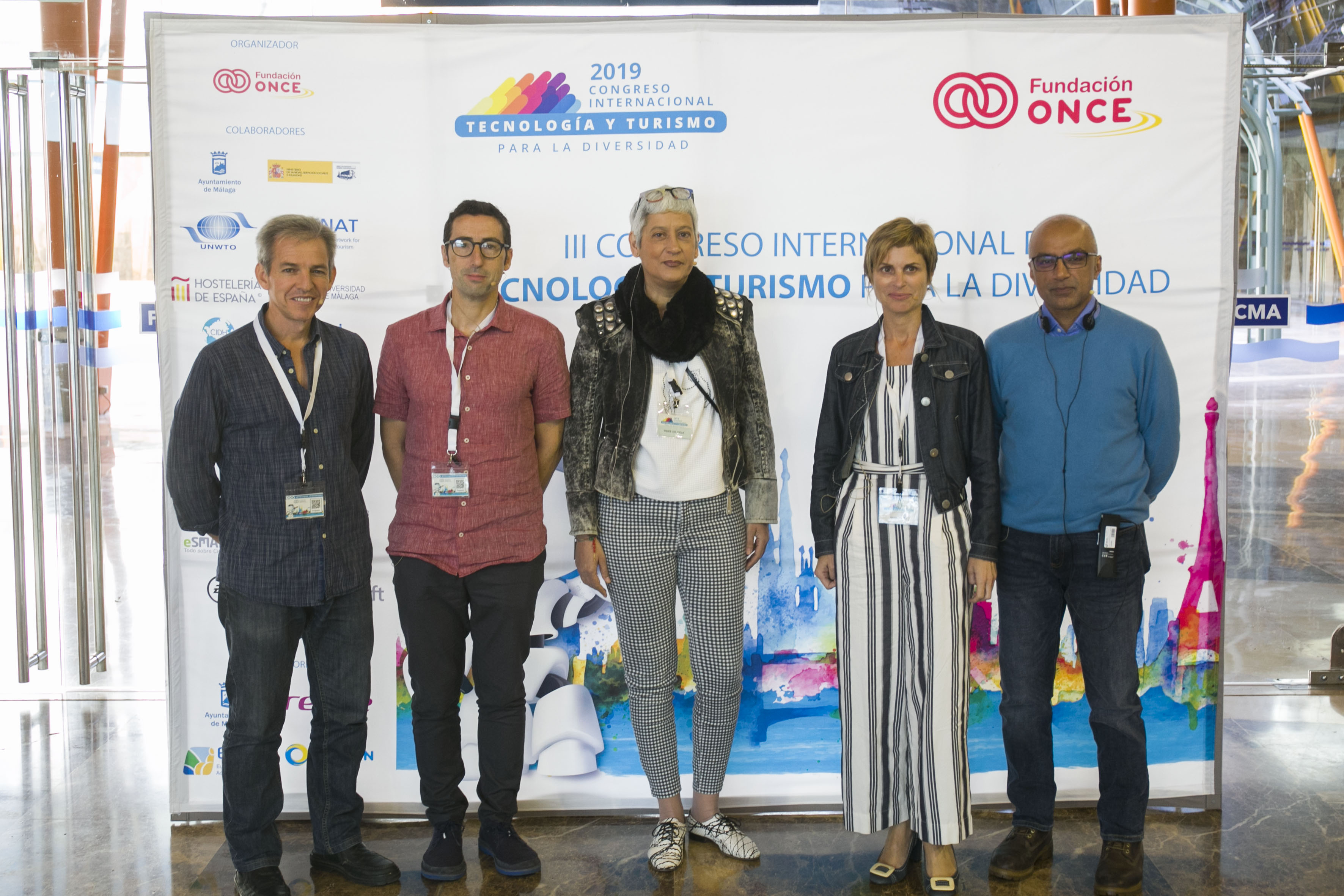 Nava Castro con outros participantes nas xornadas celebradas en Málaga.