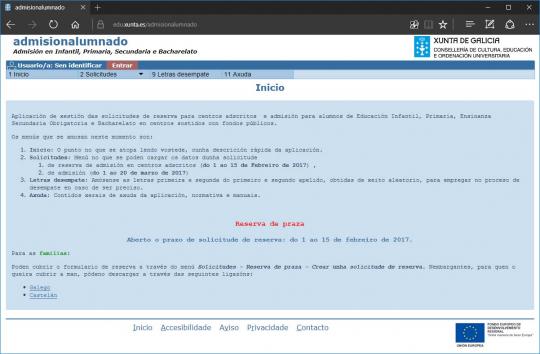 Pantallazo de la aplicación.