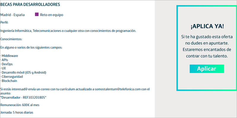 Becas del programa Talentum.