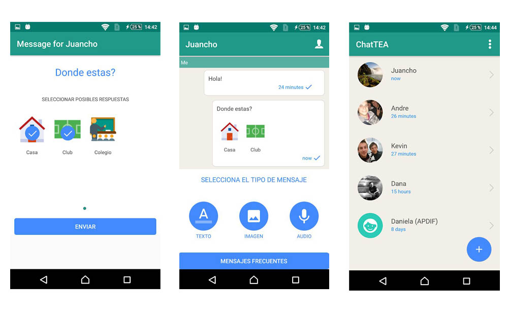 Pantallazos de ChatTEA.