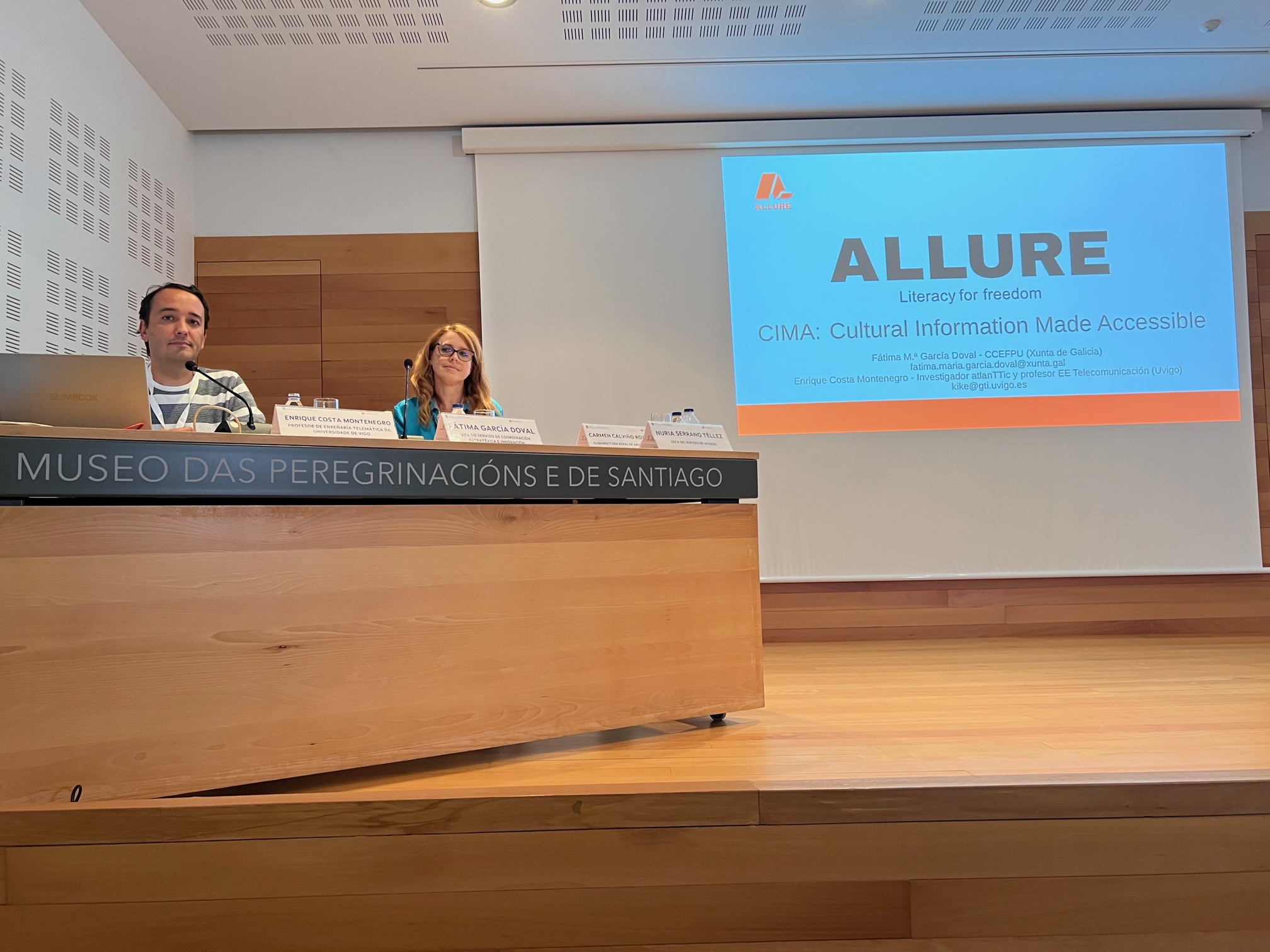 Momento da presentación.