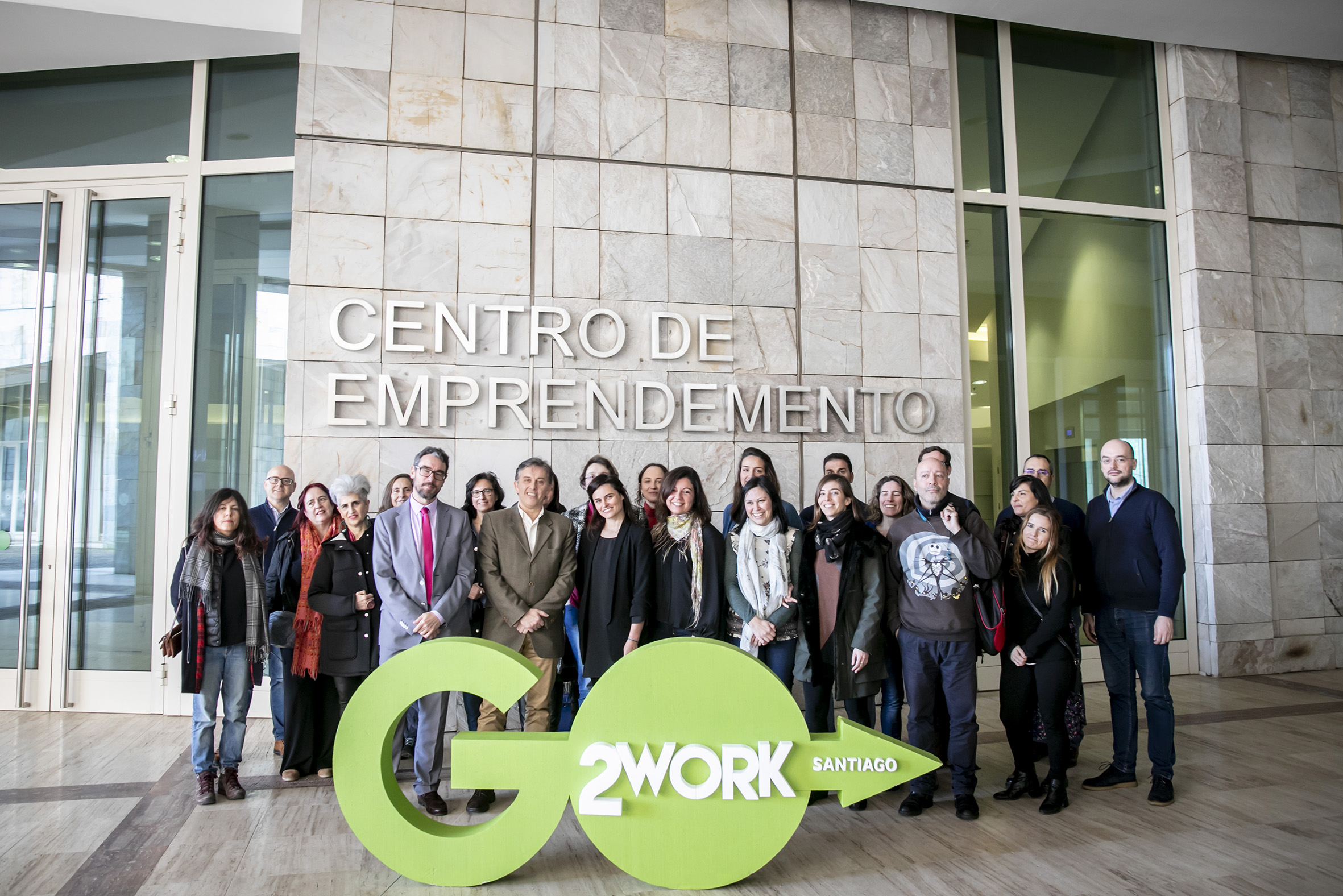 Participantes no coworking de Santiago de Compostela.