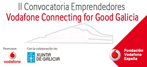 Cartel de Vodafone Connecting for Good Galicia.