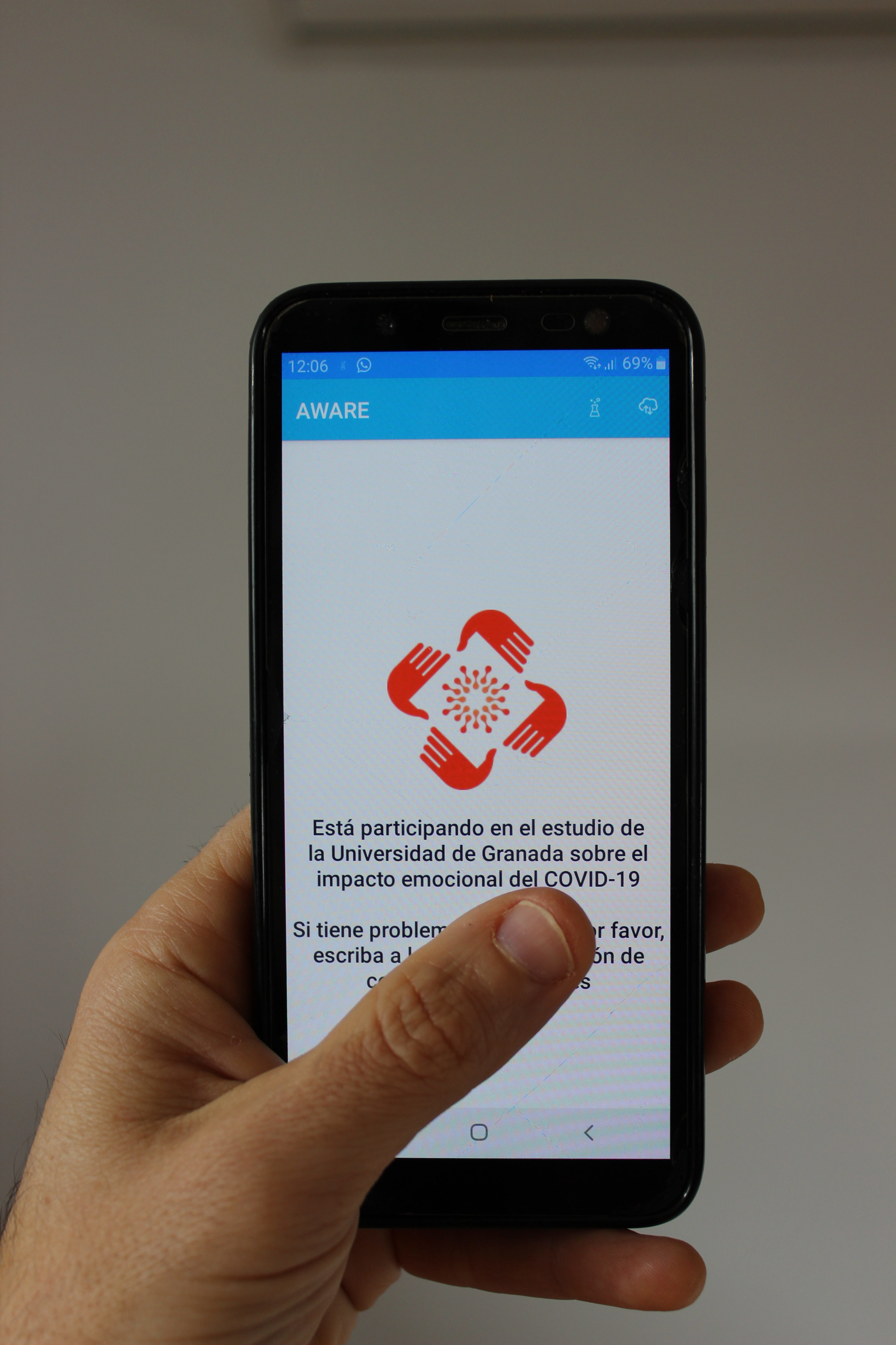 App para medir el estado de ánimo. Foto: UGR.