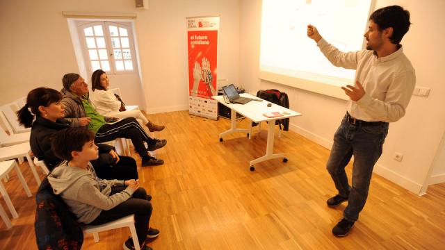 Un momento de la sesión de Navega con Rumbo celebrada en A Coruña/ Imagen de Pedro Puig para El Ideal Gallego.