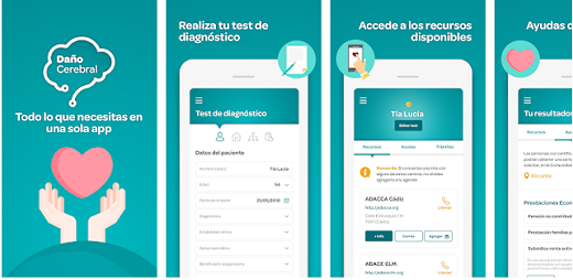 Pantallazos de Daño Cerebral App.