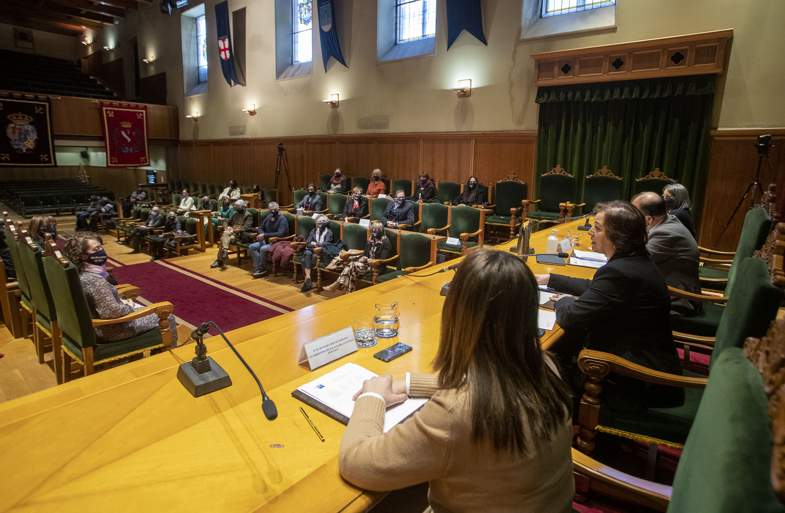 Momento do acto de conmemoración.