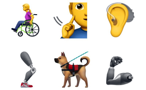 Emojis discapacidad Apple.