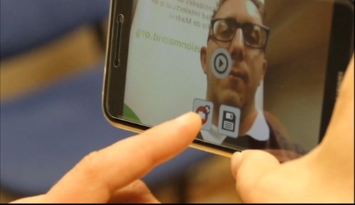 La app Vídeo curriculum Plena Inclusión Madrid en funcionamiento.