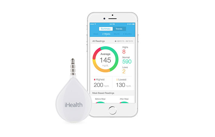 Glucómetro iHealth.