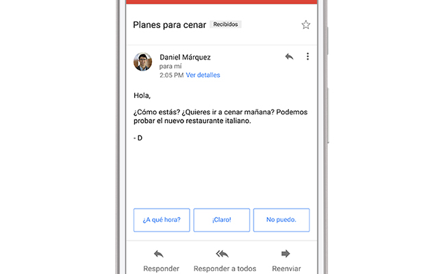 Imaxe dun móbil utilizando o sistema Smart Replay de Google.