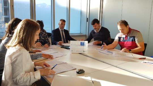 Reunión de los responsables de la iniciativa.