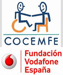 Logos COCEMFE y Fundación Vodafone España