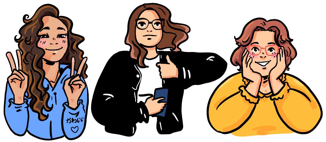 Stickers de Mujeres en Tech.