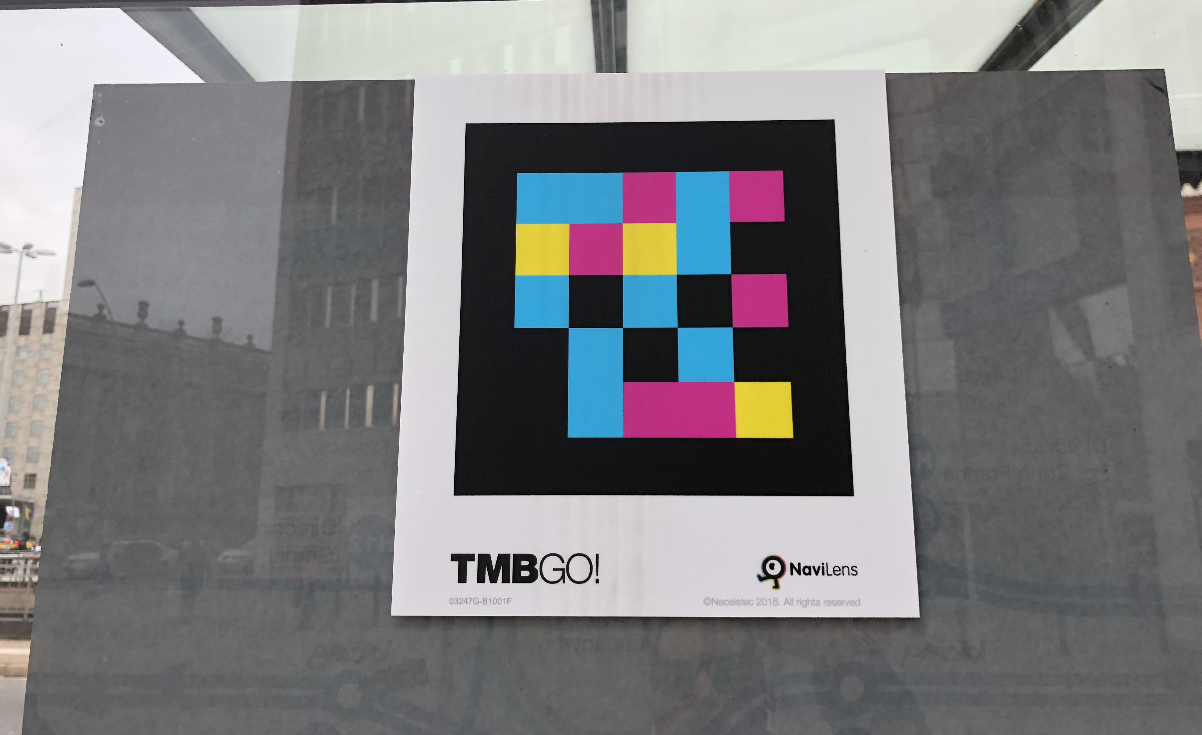 Una de las etiquetas de Navilens que utiliza TMB.