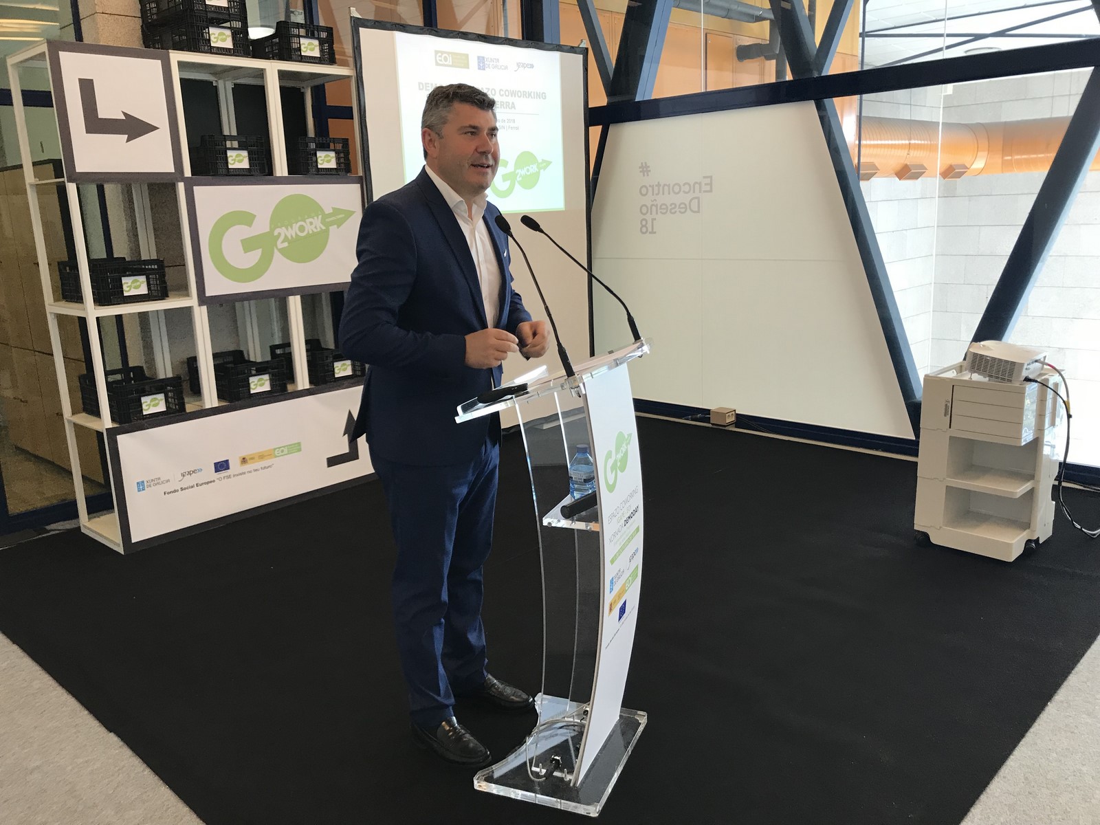 El delegado territorial de la Xunta en A Coruña, Ovidio Rodeiro, en Ferrol.