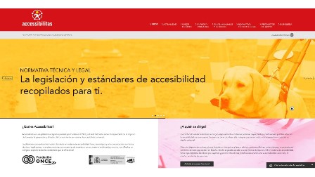 Pantallazo da web Accessibilitas.