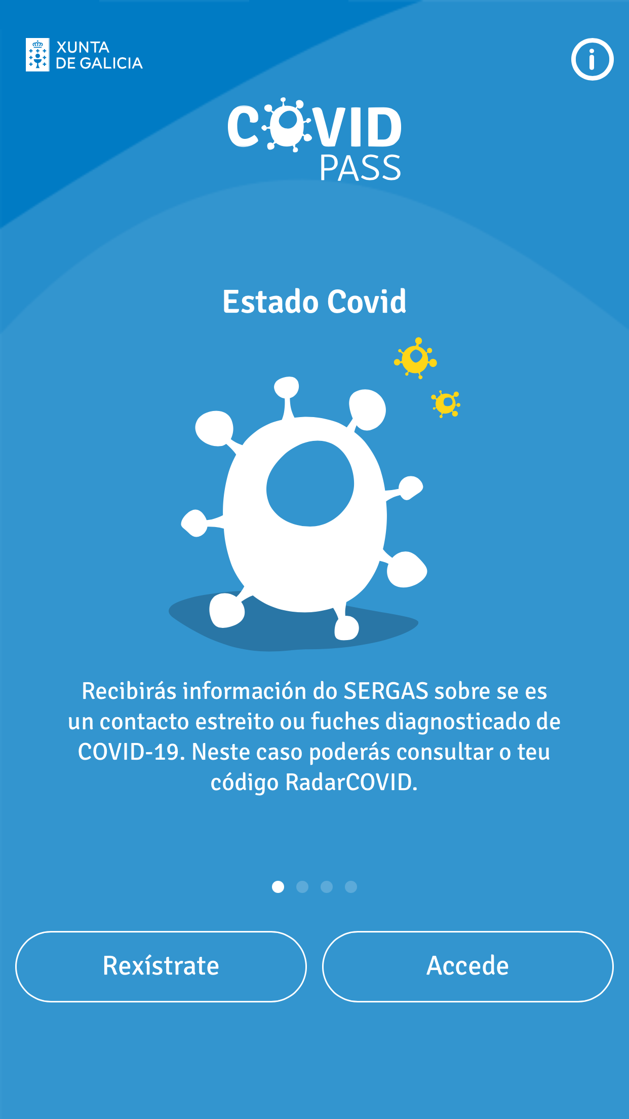Pantallazo de la app PassCovid.