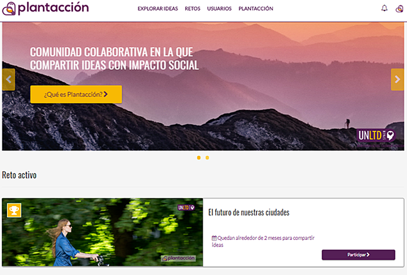 Pantallazo de la web.