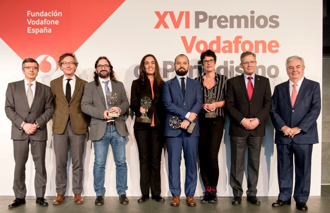 Galardoados cos XVI Premios de Periodismo da Fundación Vodafone España.