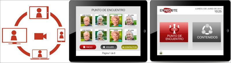 Recreación Red Social y pantallas proyecto enred@te.