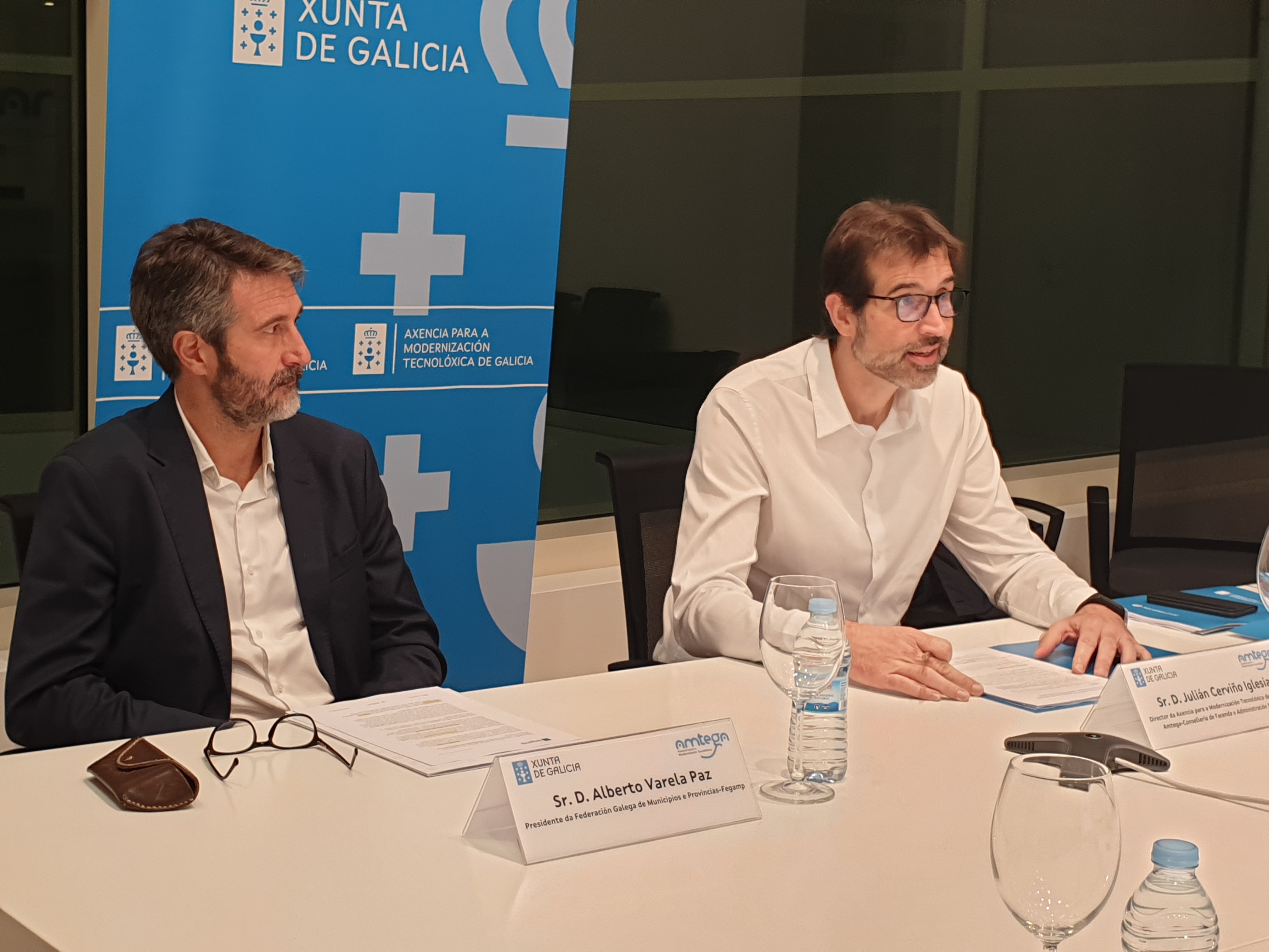 O presidente da FEGAMP e o director da AMTEGA.