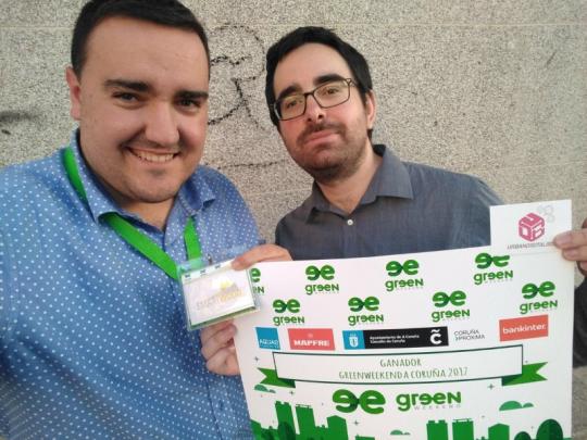 De izquierda la derecha, José Luis Gude y Siro González, en la final de la Greenweekend celebrada en A Coruña.