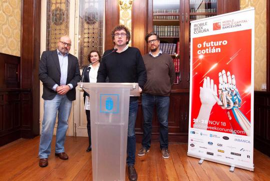 Presentación de la programación de la Mobile Week Coruña en el Ayuntamiento de A Coruña.