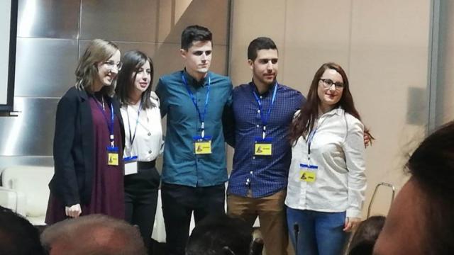 Equipo de la Universidad de Vigo que acaba de hacerse con uno de los premios estatales del certamen HackForGood.