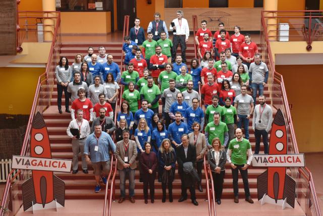 Los participantes en la cita de Lugo, en la sede de la Fundación CEL.