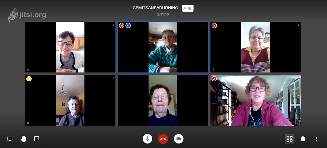 Videoconferencia das usuarias da aula CeMIT de San Sadurniño.