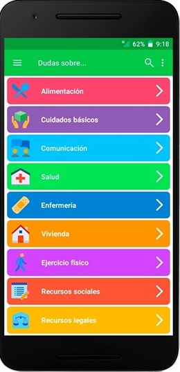 Pantallazo de YoTeCuido Alzhéimer