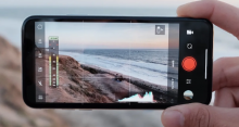Smartphone gravando un vídeo.