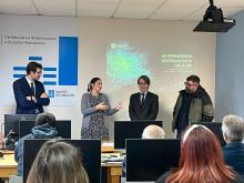 Miguel Corgos e Julián cerviño na aula CeMIT de Moaña.
