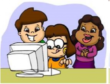Nenos usando un PC