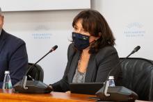 Mar Pereira no Parlamento de Galicia.