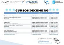 Cartel con los cursos.