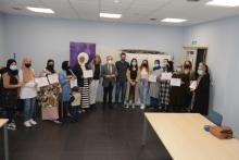 Entrega de diplomas do curso de alfabetización dixital dirixido a mulleres marroquíes.