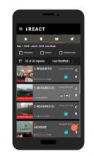 Pantallazo de la app I-REACT.