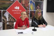 Las concejales en funciones Rosana Rielo y Ana Prieto en una rueda de prensa reciente.