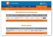 Pantallazo de la sede electrónica.